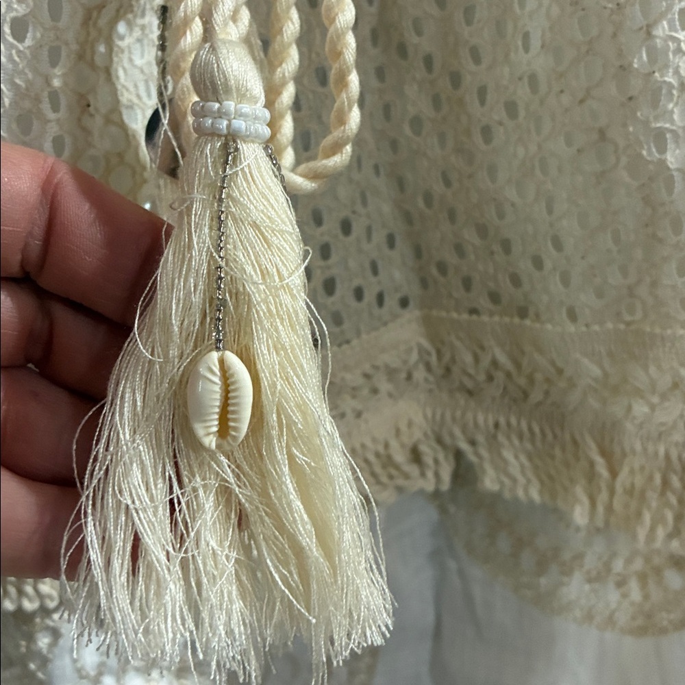 Boho Tiered Cream Maxi Skirt - Picture 4 of 8